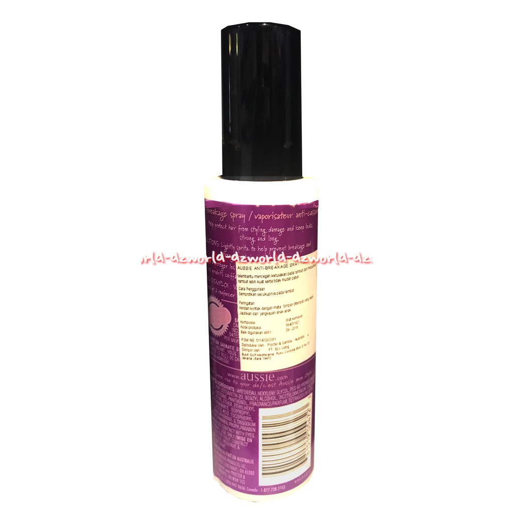 Aussie Anti Breakage Spray Vaporisateur Anti Cassereus 150ml Menjaga Rambut tetap kuat dan panjang