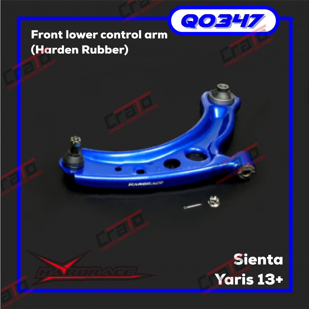 Aksesoris Stabiliser Hardrace - Q0347 - Front lower control arm (Harden Rubber) - Sienta Yaris 13+
