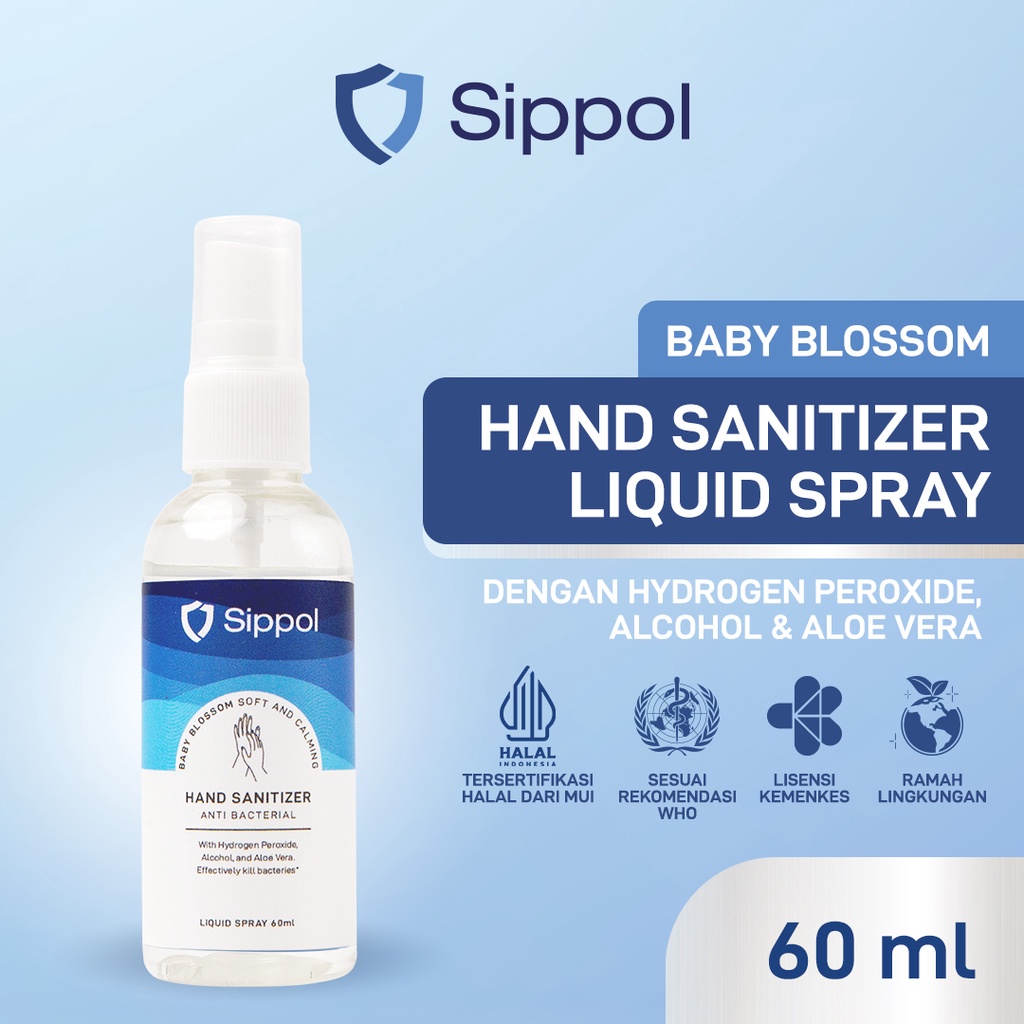 Sippol Hand Sanitizer Liquid Spray 60 ml ( Baby Blossom )