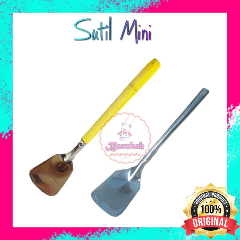 Sutil Martabak mini gagang langsung terusan/ sutil kecil / Sodet Kecil
