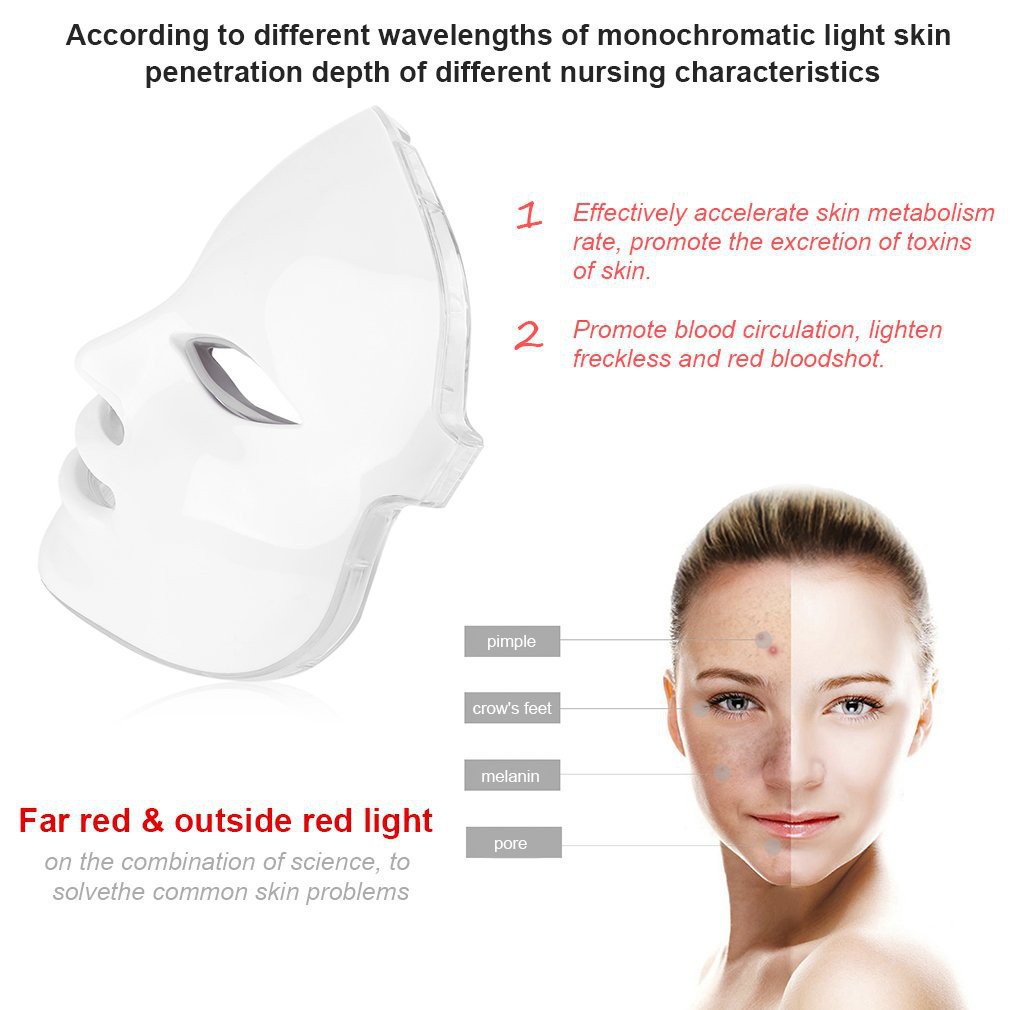 terapi Photon LED PDT LTD LIGHT 7 IN 1 facial MASK Skin Rejuve 7 Warna bb glow