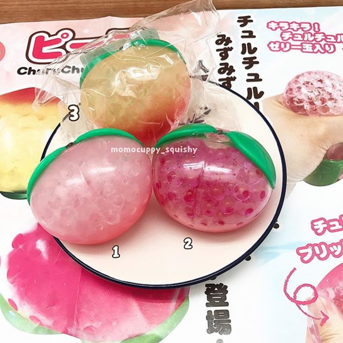 churuchuru peach squezze toys (Squishy Buah Peach)