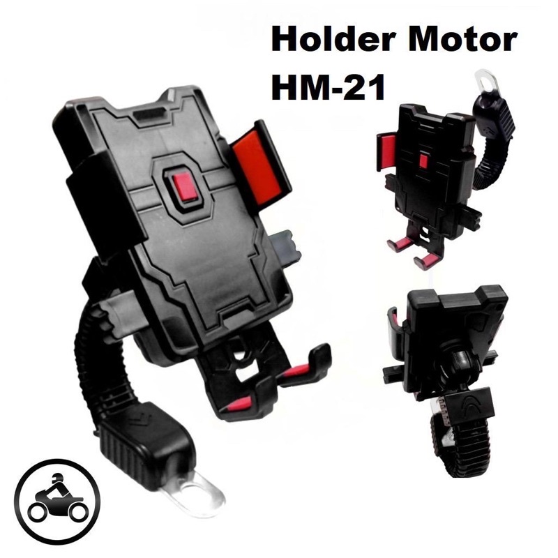 Stand Holder Motor HM21 dudukan penyangga pegangan hp pada spion motor HM-21 Promo By Sen