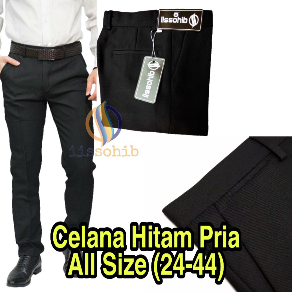 Celana Bahan Pria Formal Panjang Kerja Kantor Big Size Jumbo Slimfit 27-50