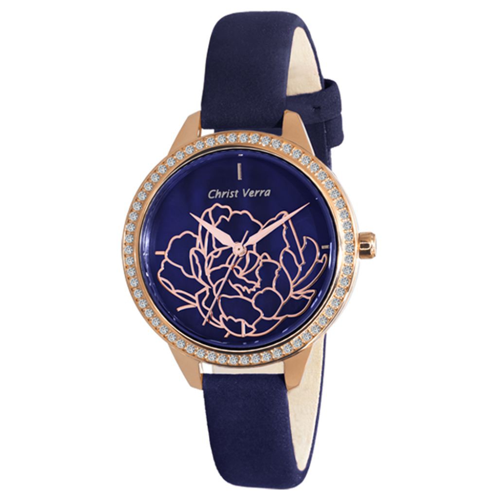 Jam Tangan Wanita Tali Kulit Christ Verra CV 71617L-25 BLU