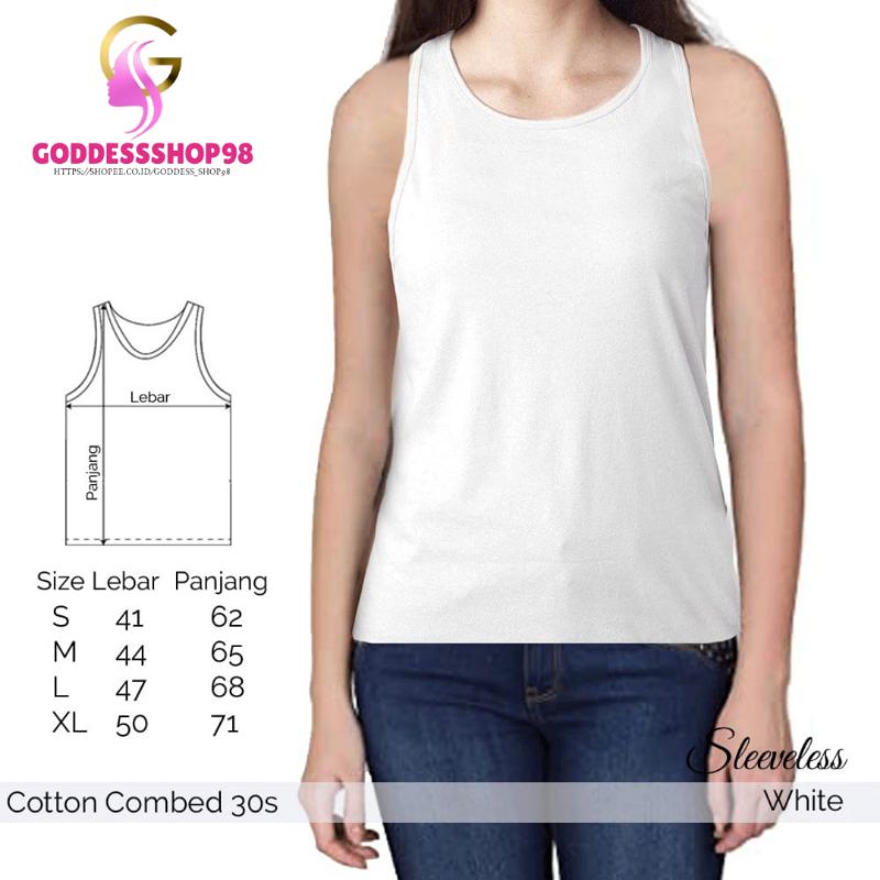 Singlet Wanita Bahan Katun Combed Super Lembut Adem /Tank Top Cewek