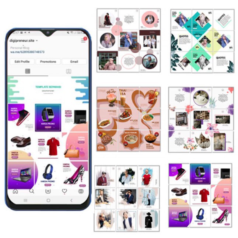 4000 Template Desain dan Video Promosi IG FB Format PPT PowerPoint Siap edit