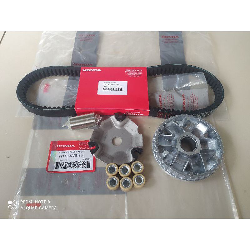 SET V BELT RUMAH ROLLER ASSY HONDA VARIO 110 KARBU/VARIO TECNO 110 KARBU