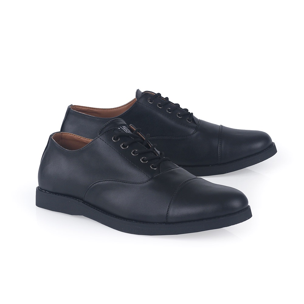 Justrue Sepatu Formal Pria Casual Sneakers Formal Hitam 234