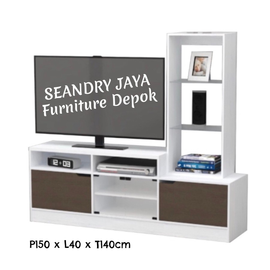 BUFET PAJANGAN TV/MEJA RAK MINIMALIS/PROMO MURAH/KEKINIAN/MODERN/KNOCK DOWN/SEANDRY JAYA FURNITURE D