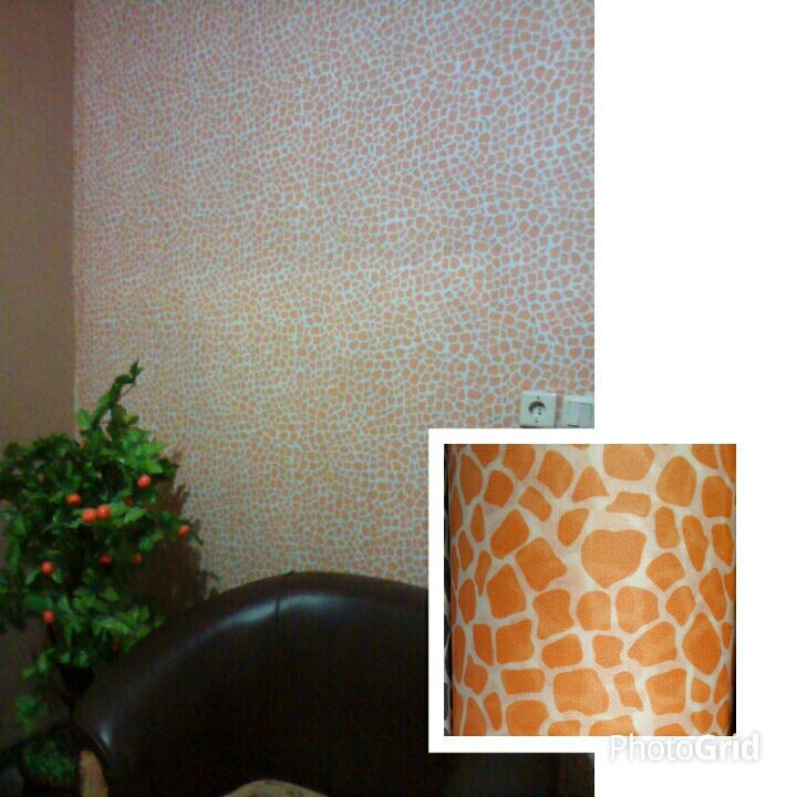 wallpaper dinding lokal stone orange, sticker, dinding 3d, dinding kamar tidur, dinding murah