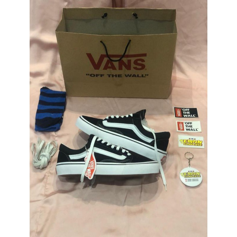 READY TERUSS !!! SEPATU V4NSS OLDSKOOL PREMIUM BLACK WHITE PRIA WANITA