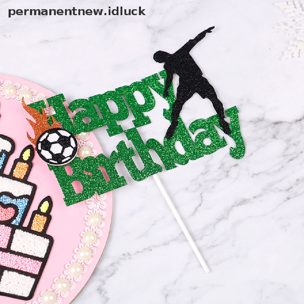 Topper Kue Desain Sepak Bola Untuk Dekorasi Pesta Ulang Tahun