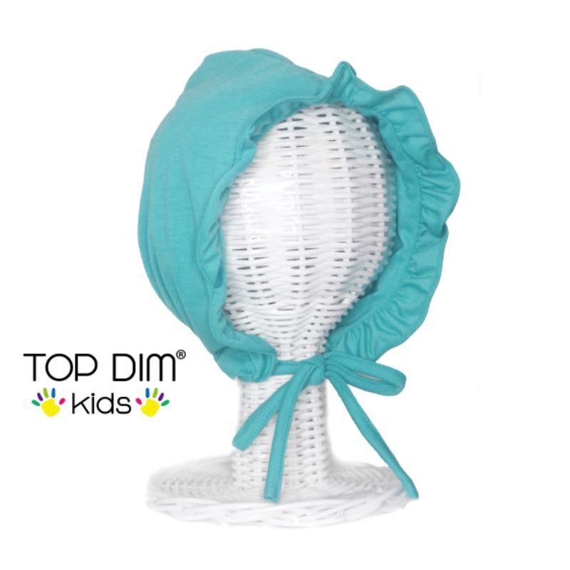 Topdimkids Topi Bonet Ruffle Bonet Topi Noni Bonet Renda Topi Bayi Aksesoris Anak Bayi Polos Basic-Tosca