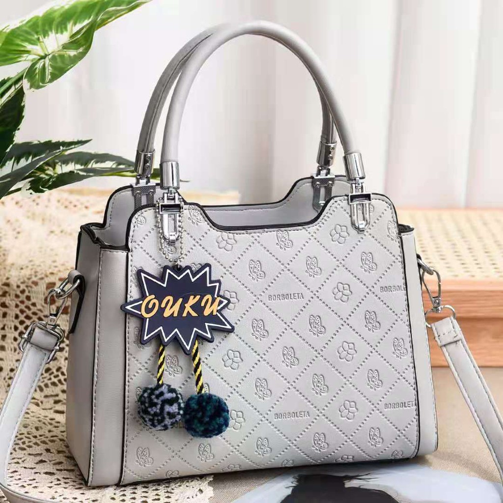 [COD] LB - Shoulder bag cantik fashion import wanita / Tas kantor wanita free gantungan / 415