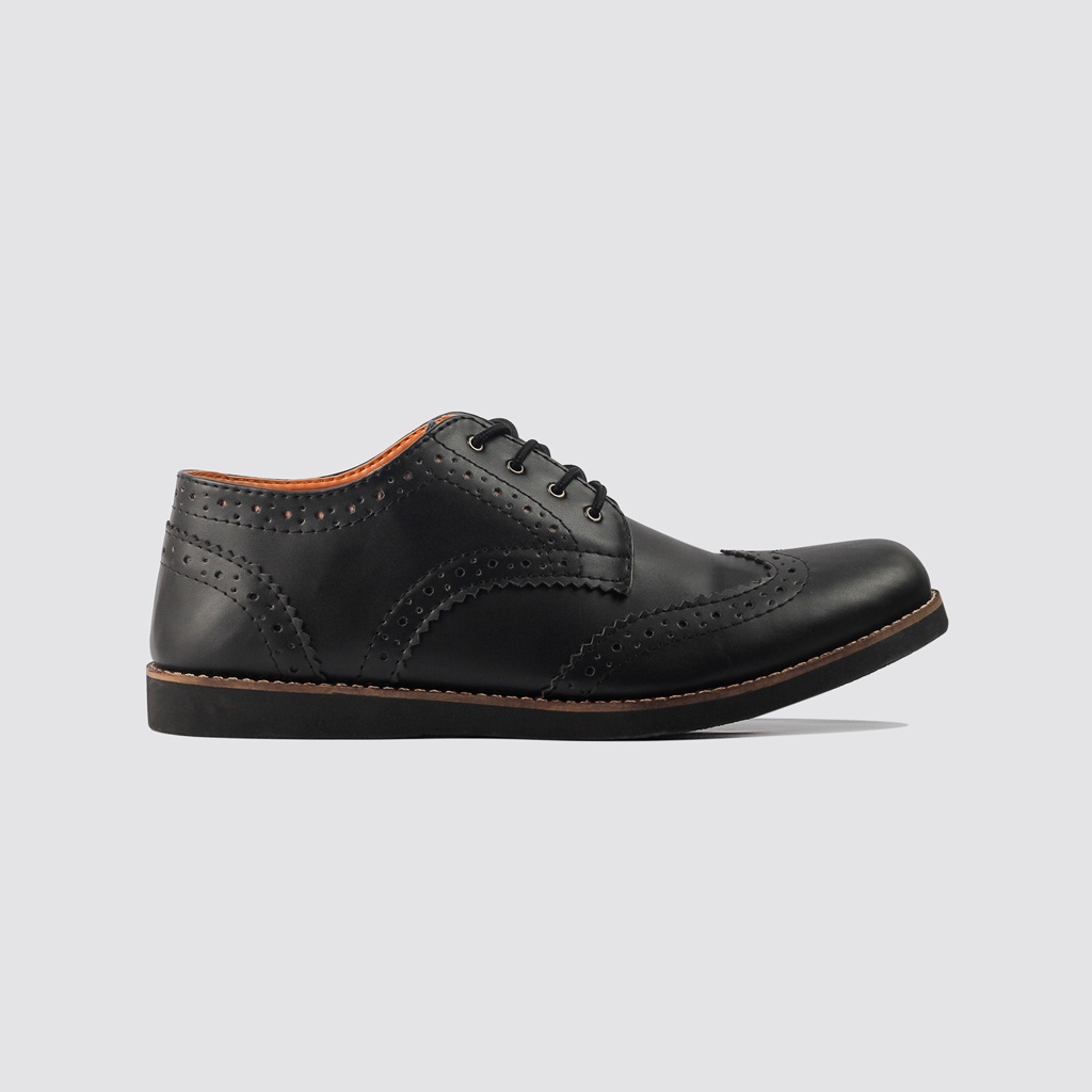 ALPHA BLACK ORIGINAL x LVNATICA Sepatu Formal Hitam Tali Pria Pantofel Kerja Kantor Dinas Resmi Guru Kantoran Pesta Pernikahan Kondangan Nikah Undangan Wedding Kuliah Modern Casual Oxford Semi Kulit Premium Footwear Big Size Jumbo Ukuran Besar 44 Keren