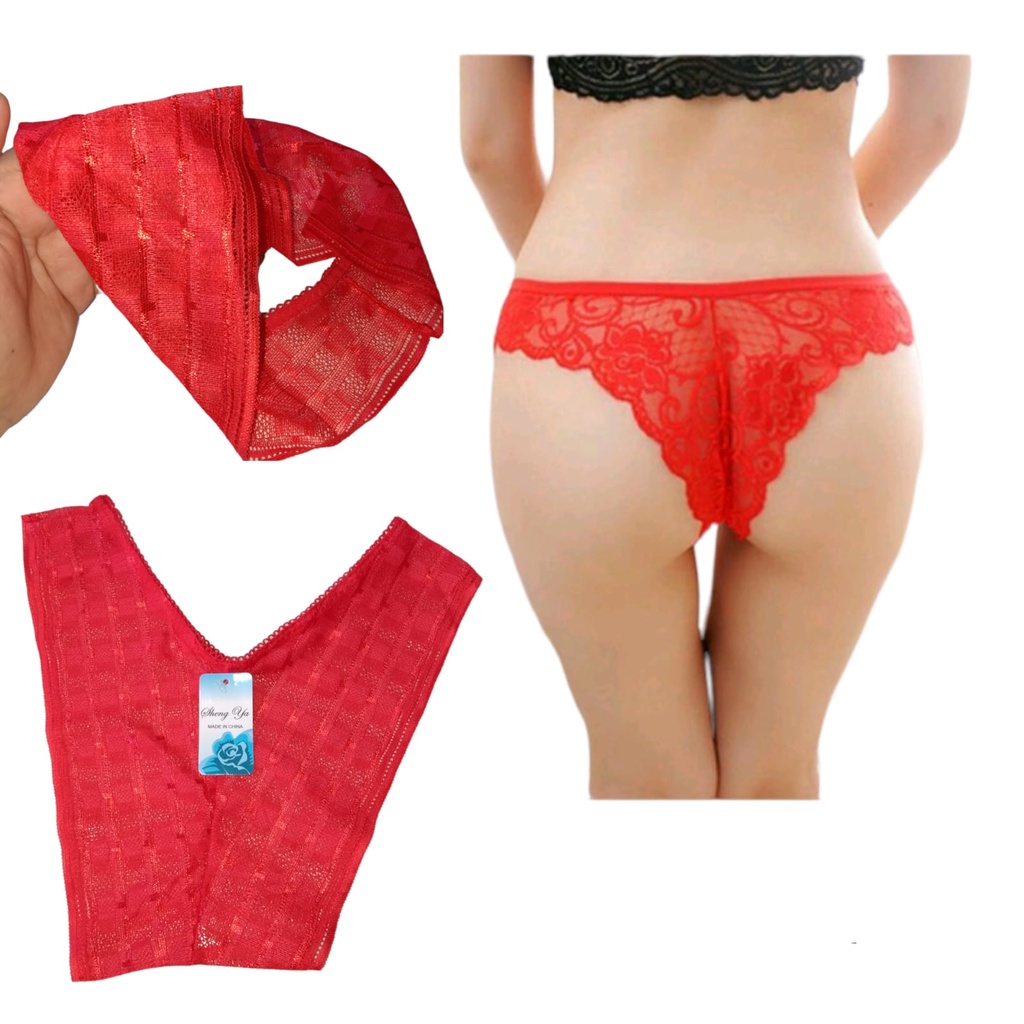 G-string Panty Thong Underwear Pakaian Dalam Celana Dalam CD Wanita Sexy Sexy Wanita Lace/ RANDOM 1 PCS DAN PROMO 3PCS