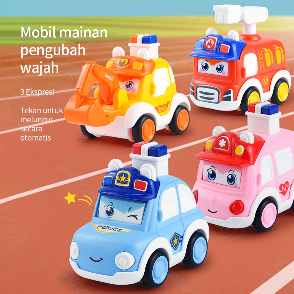 Sweetybayi Mainan mobil mobilan drive inertial  mainan anak bayi kendaraan 4 warna