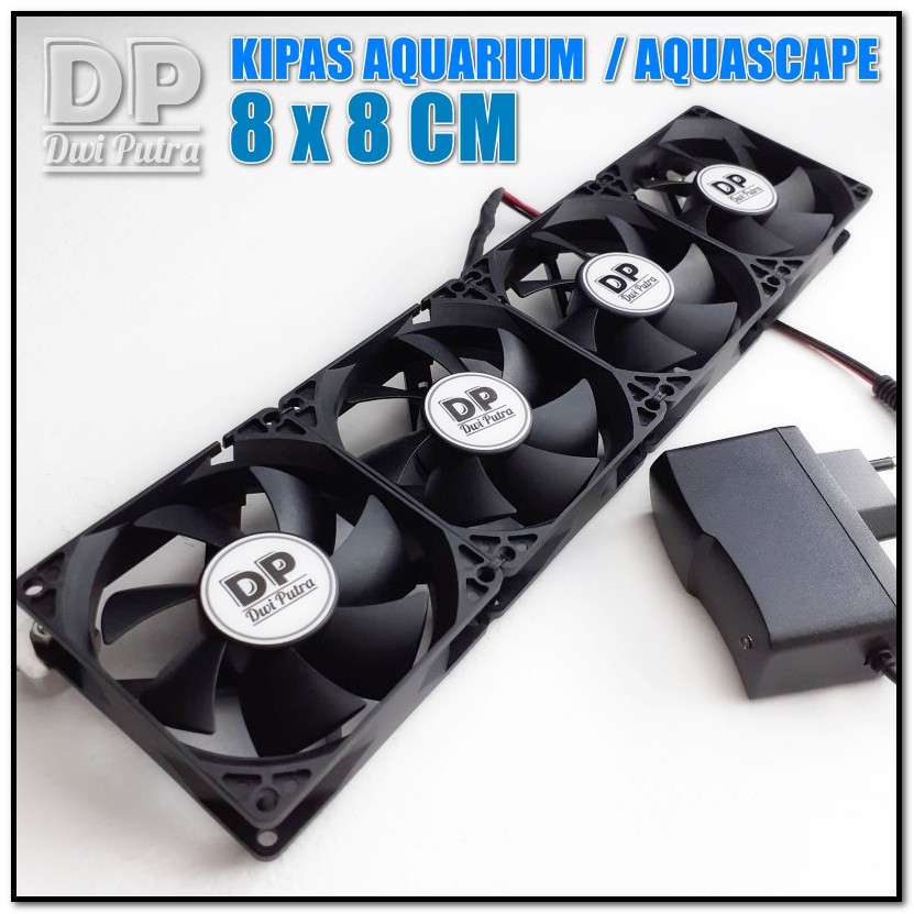 KIPAS AQUARIUM ( 8 CM ) BLACK FULLSET // HIGHSPEED RPM //AQUASCAPE PENDINGIN COOLING COOLER FAN