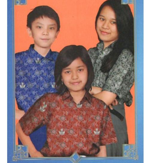 Bagus Dipakai.. Bahan Kain Seragam Sekolah / Kain Batik Meteran Motif "Bunga Rampe" Seragam Sekolah 