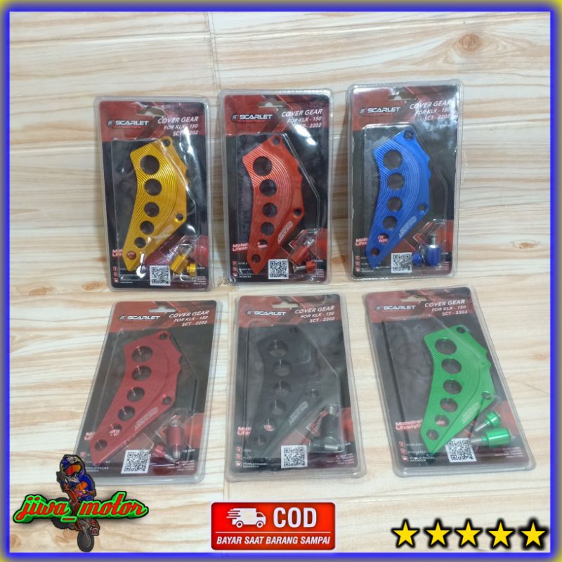 cover tutup gear gir depan klx dan dtracker 150 CNC warna dari scarlet mx series cover gear klx dtra
