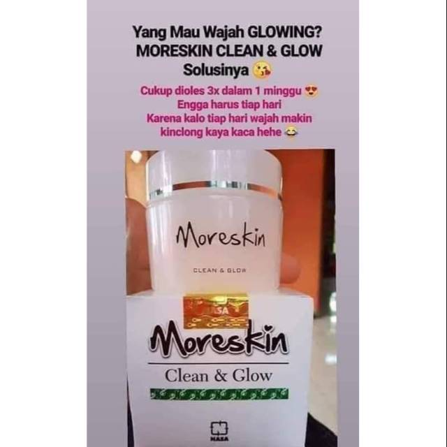 Moreskin clean and glow NASA