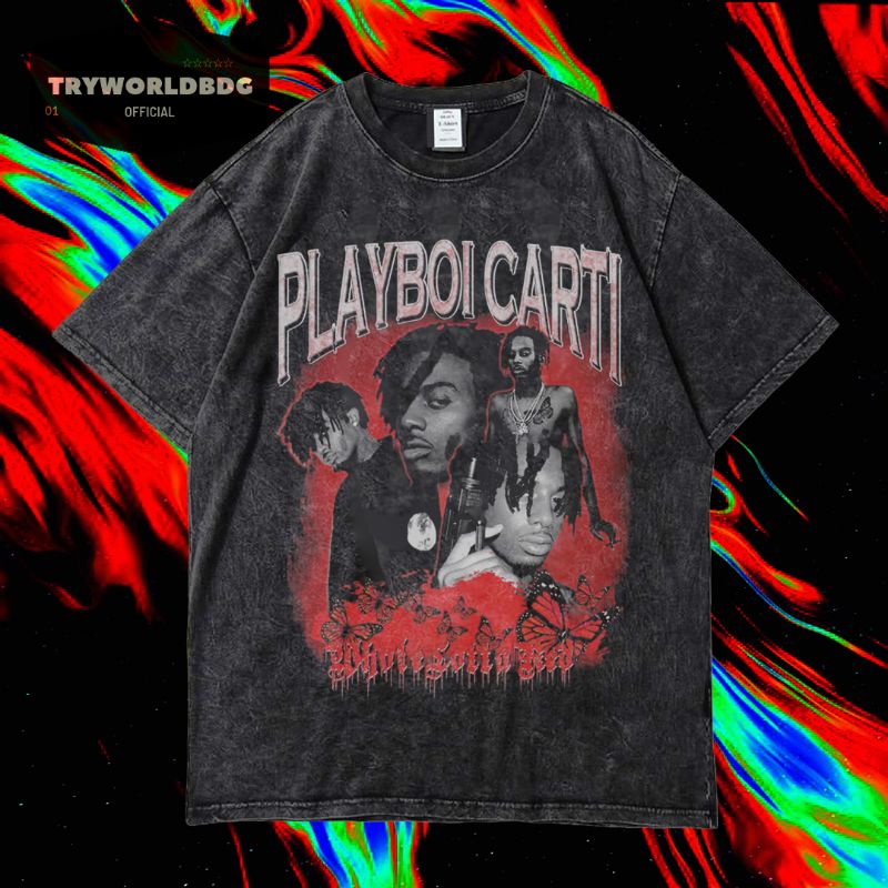 KAOS OVERSIZED / KAOS WASHED / OVERSIZED T SHIRT / KAOS PLAYBOI CARTI SHOOTA VINTAGE RAP TEE