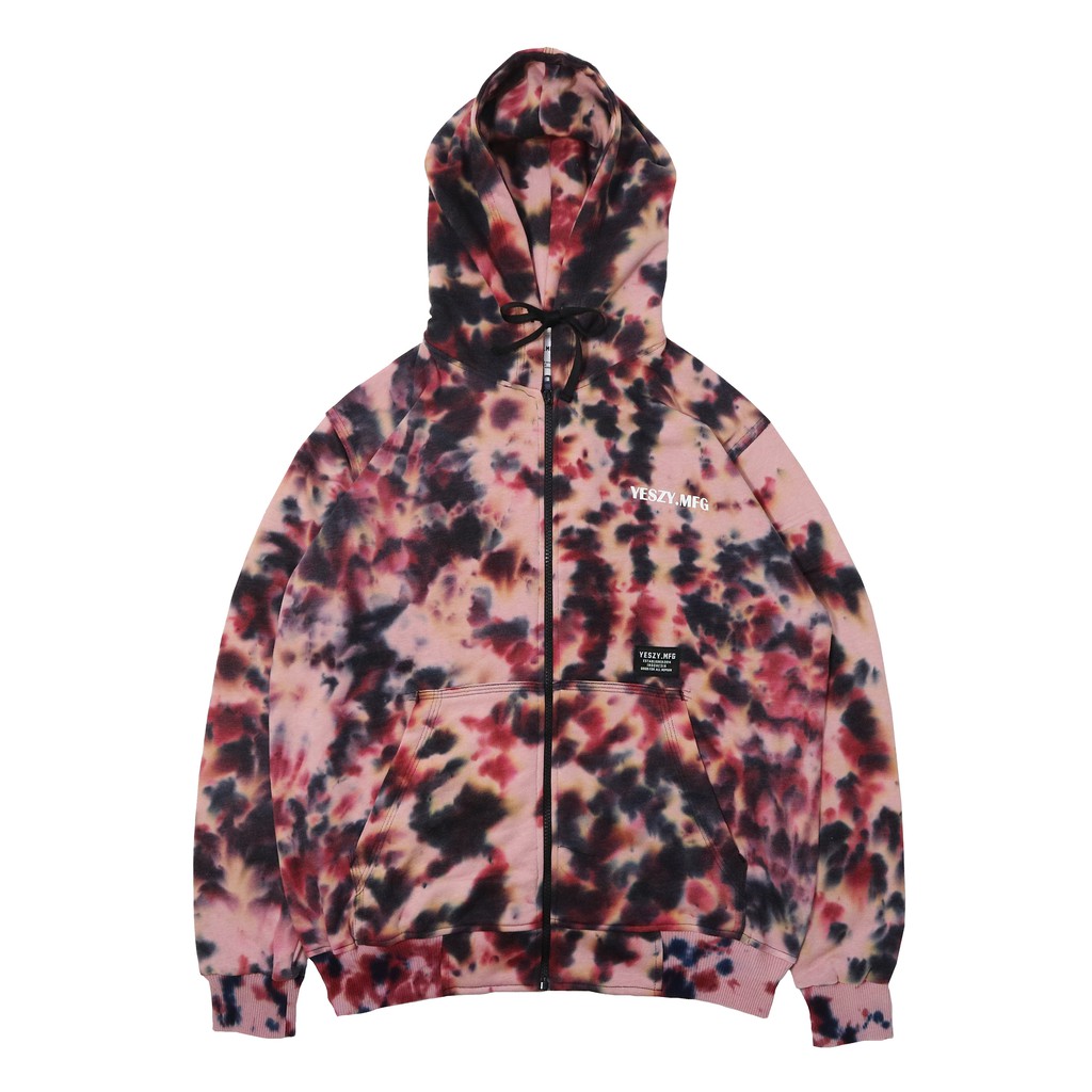 YESZY.MFG Zip Hoodie Tie Dye Britannic F. White