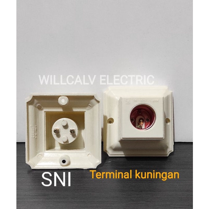 FITING LAMPU TEMPEL SEGI 4 - FITING PLAFON SEGI 4 - FITING TEMPEL PLAFON SEGI 4 MIRIP BROCO