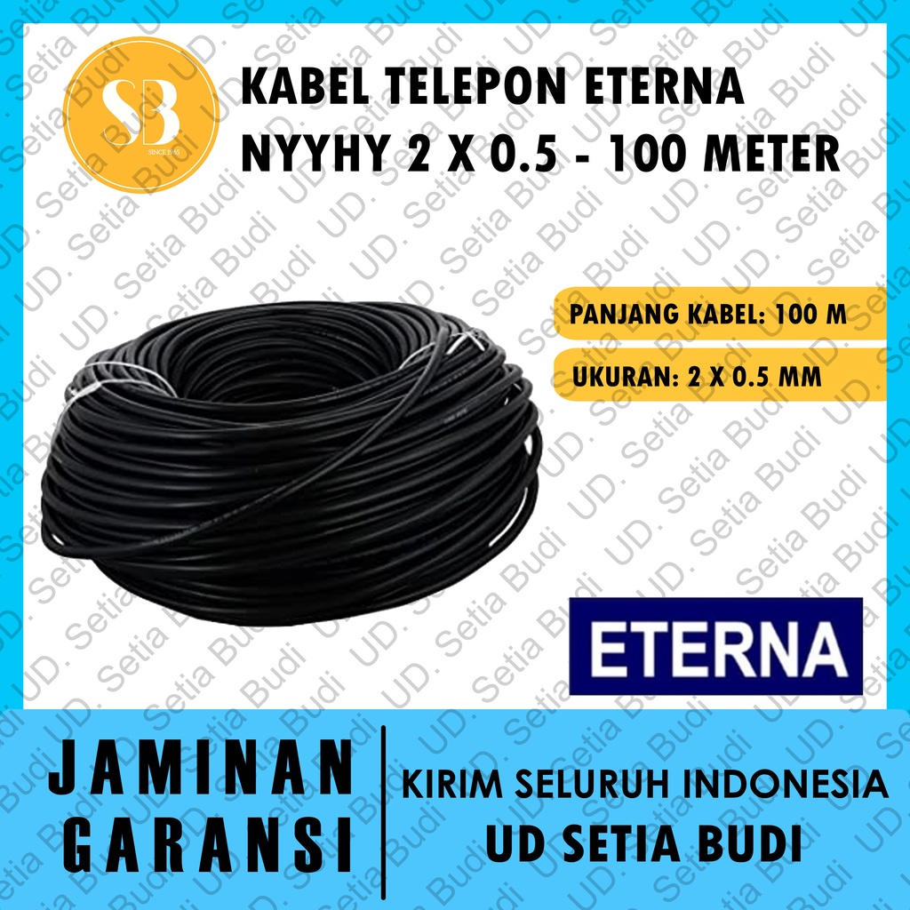 Kabel Telepon Eterna NYYHY 2 x 0,5 100 meter