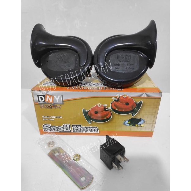 Jual Klakson Keong 12V/24V + BONUS RELAY SUARA KERAS KUALITAS BAGUS