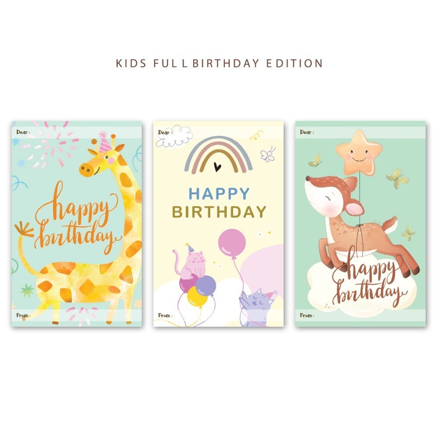 

Kartu Ucapan Gift Card Bergambar Polos kelahiran Ulang Tahun Random Newborn Birthday