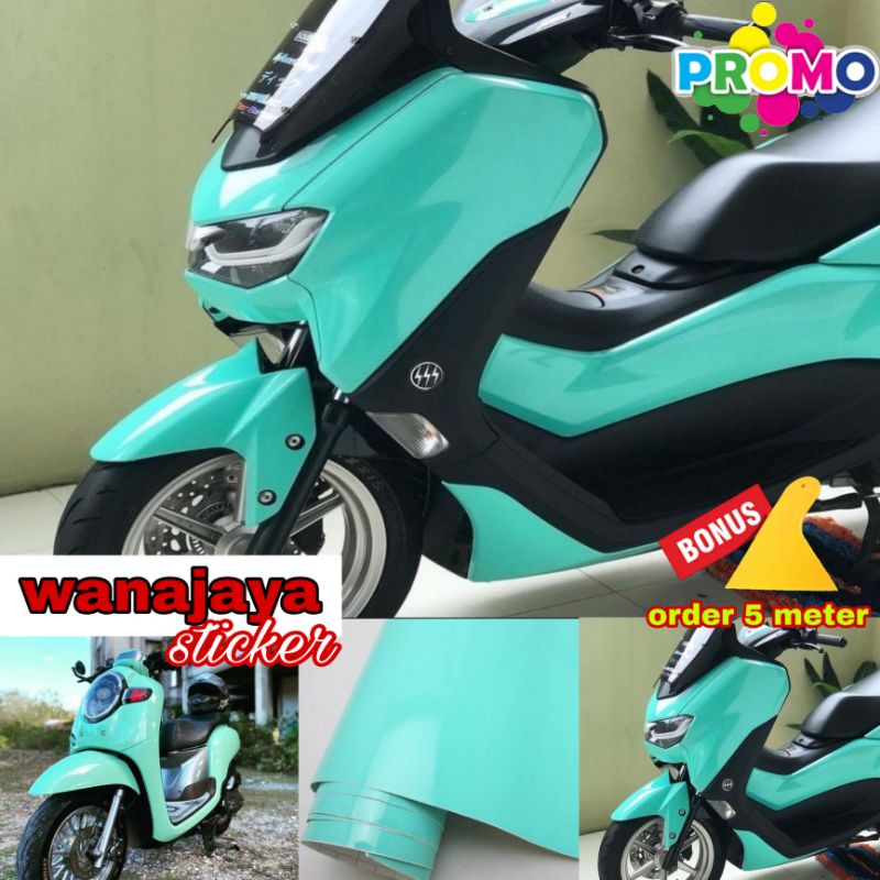 STIKER SKOTLET MOTOR WARNA HIJAU MINT / SKOTLET MOTOR WARNA MINT / STIKER WARNA MINT / SKOTLET MINT