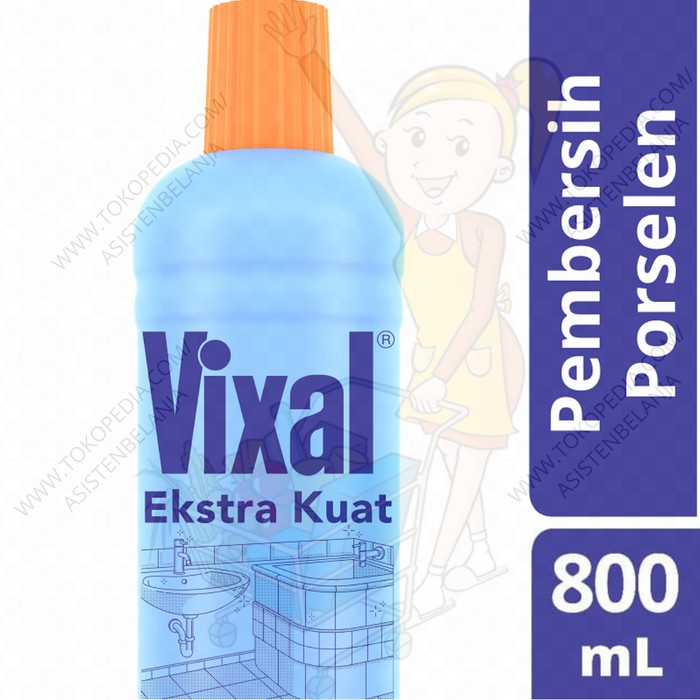 VIXAL Pembersih Porselen Keramik Kamar Mandi Toilet Extra Kuat Biru Tua 750ml 750 ml