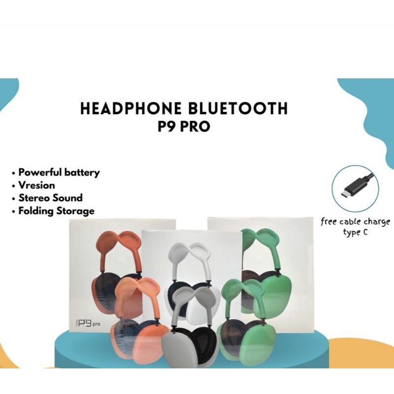 Headphone  Bando P9 PRO | wireless Headphone bluetooth