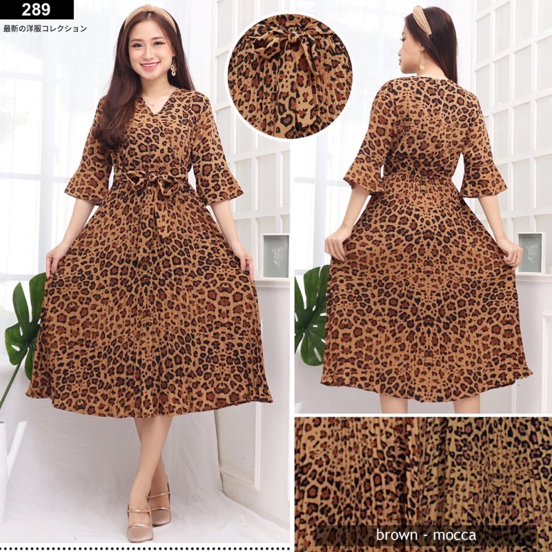 Dress Plisket Leopard 289