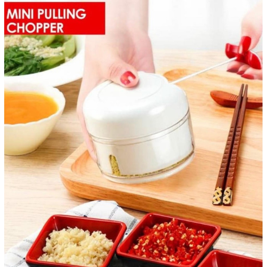 Speady Chopper Blender Tangan Mini model Tarik - Sayur Buah Daging Bawang