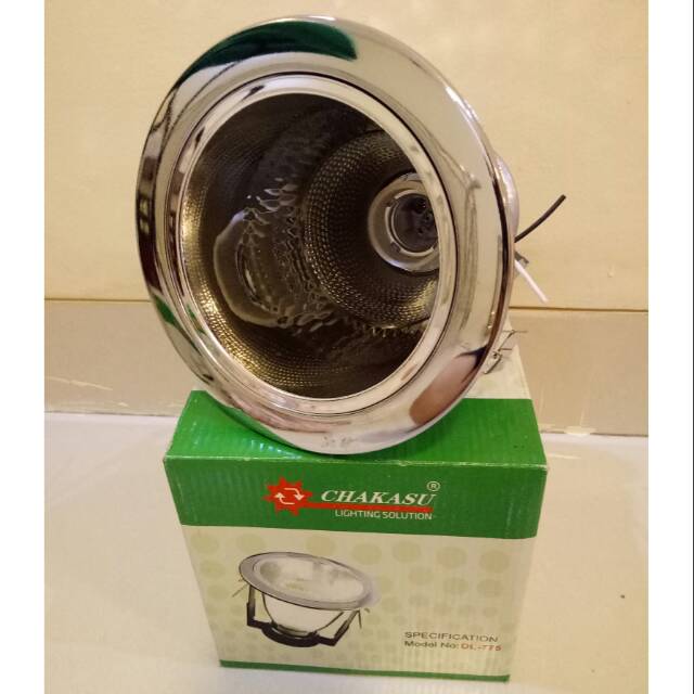 Kap lampu downlight 4 inch downlight plafon fitting lampu mangkok lampu plafon donlet silver