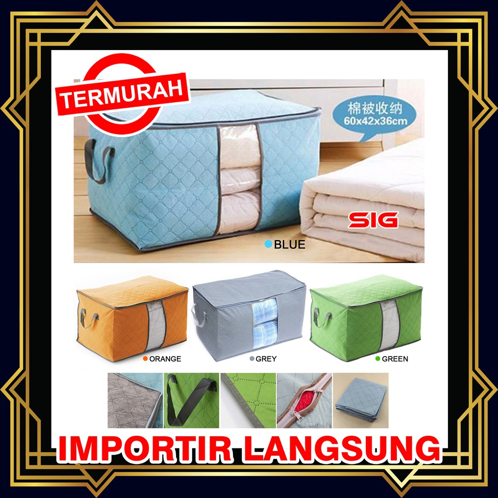 TAS PENYIMPAN PAKAIAN SERBAGUNA storage bag organizer box Lebar Polos