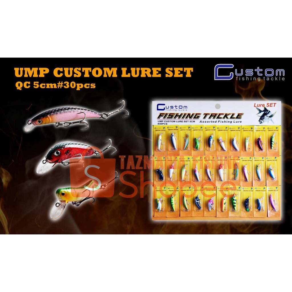 Custom Lure Spoon Umpan Lure MINNOW 5 cm CUSTOM 1set