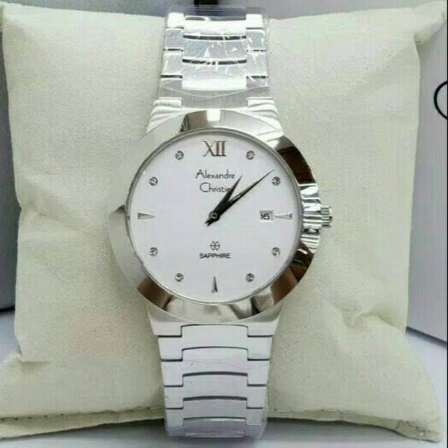 JAM TANGAN PRIA ALEXANDRE CHRISTIE AC 8569 SILVER WHITE