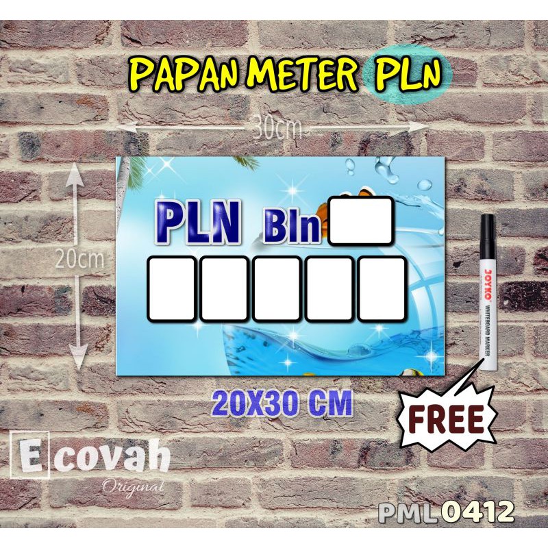 

Ecovah Papan Meter Listrik PLN PAM motif Unik - Tropical 12