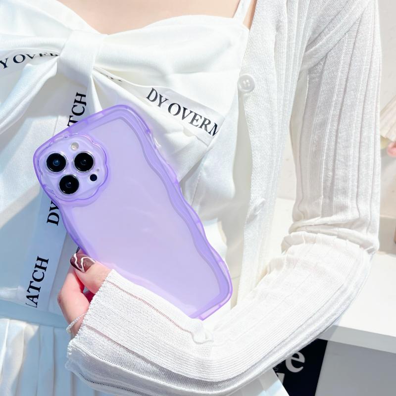 Soft Case TPU Transparan Warna Permen Macaron Untuk iPhone XR 7plus 8plus 7 8 11 12 13 Pro Max X XS