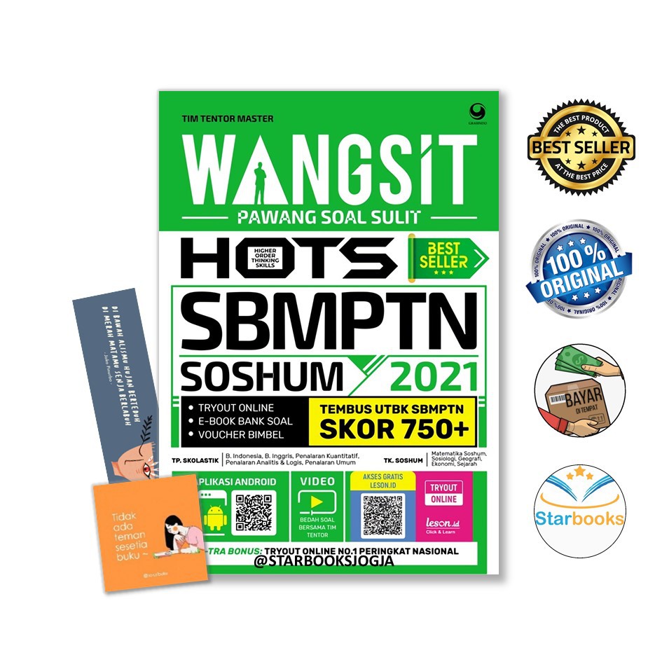ORI BUKU WANGSIT HOTS UTBK SBMPTN SOSHUM 2021: (PAWANG SOAL SULIT) - GRASINDO