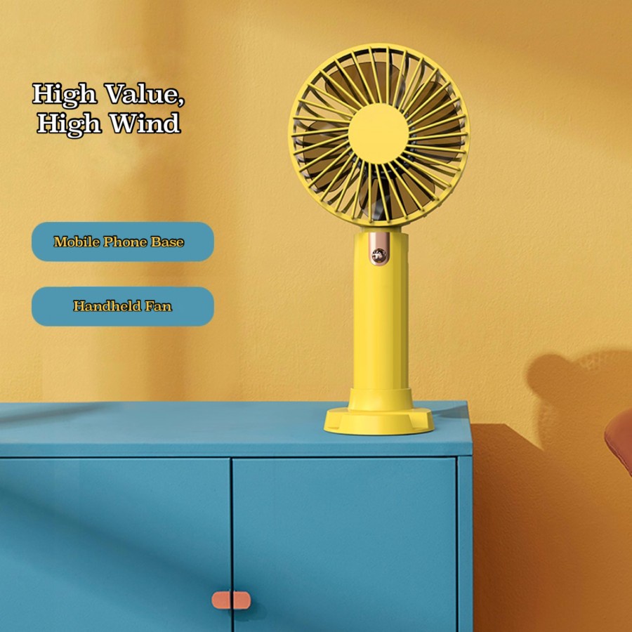 HX-931 Mini Fan/Handheld Fan with Phone Holder for Home / Office