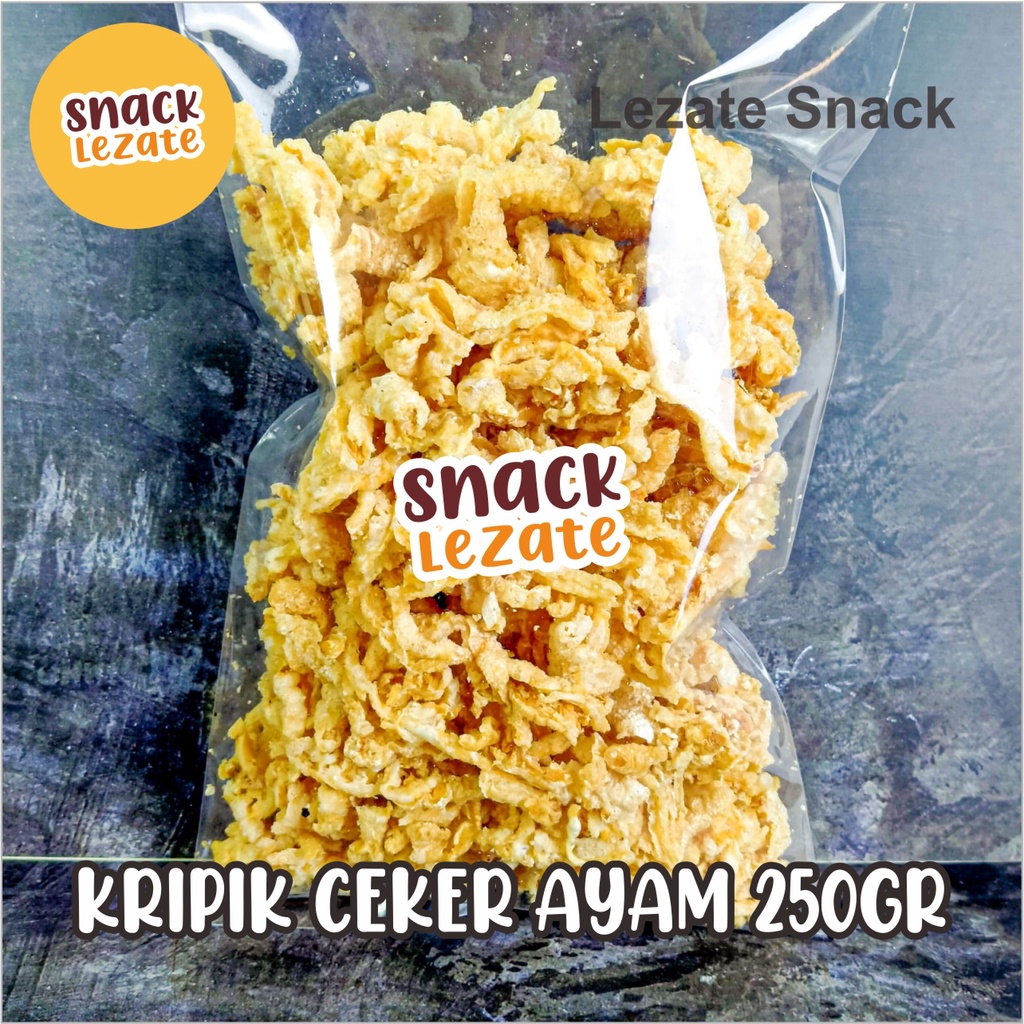 

Kripik Ceker Ayam 250gr Gurih Renyah/ Keripik Ceker Ayam Tanpa Tepung / Kripik Ceker Ayam lezate WAP Shop