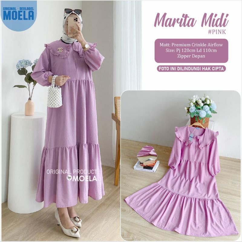 BISA COD MARITA MIDI DRESS ORI BY MOELA.