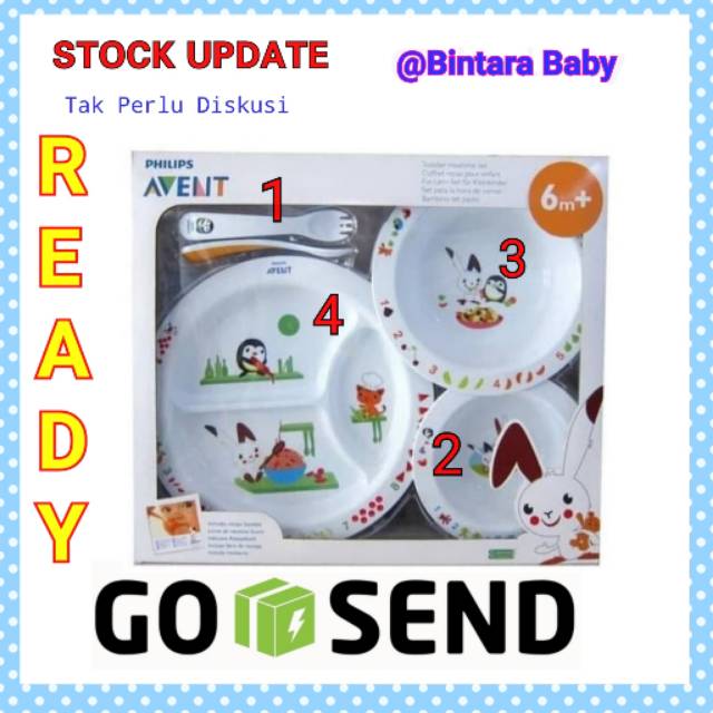 Piring Bayi Philips Avent Mangkok Avent 6m+ Eceran Original