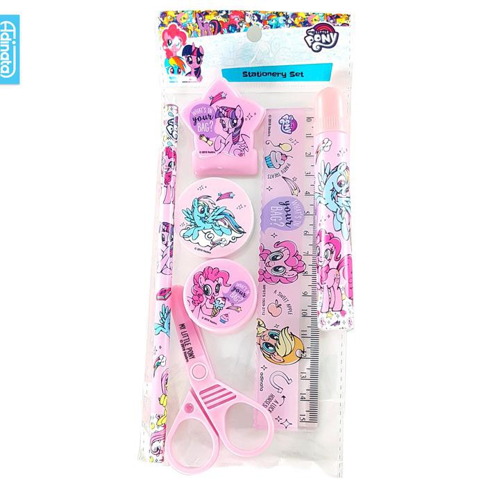 

[BISA BAYAR DITEMPAT] My Little Pony Stationery Set 7pcs / Paket Alat Tulis - Adinata 2712 PROMO