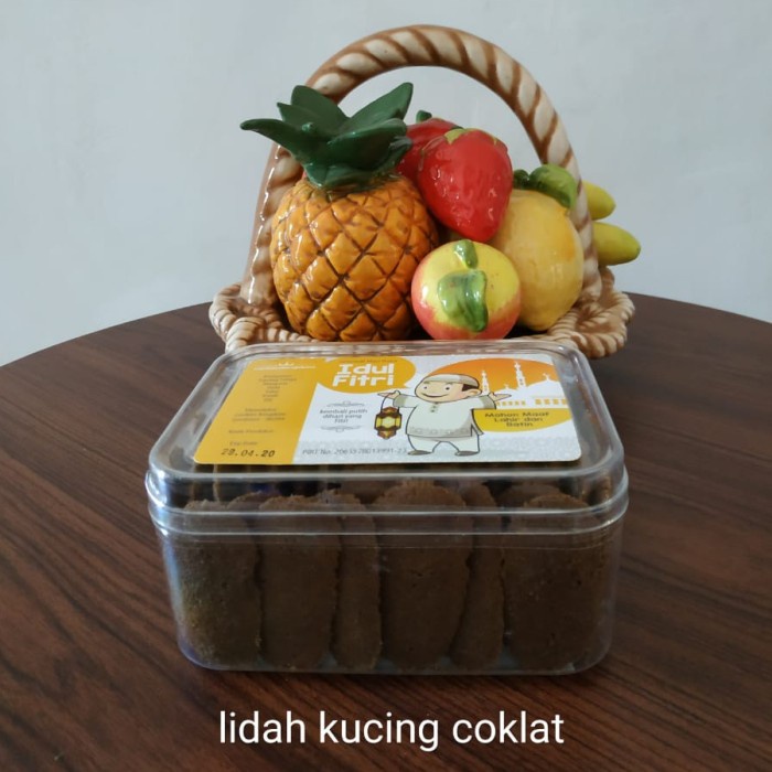 

Coklat Lebaran - Kue Kering Lidah Kucing Coklat 350Gr - Cookies Natal Lebaran Imlek